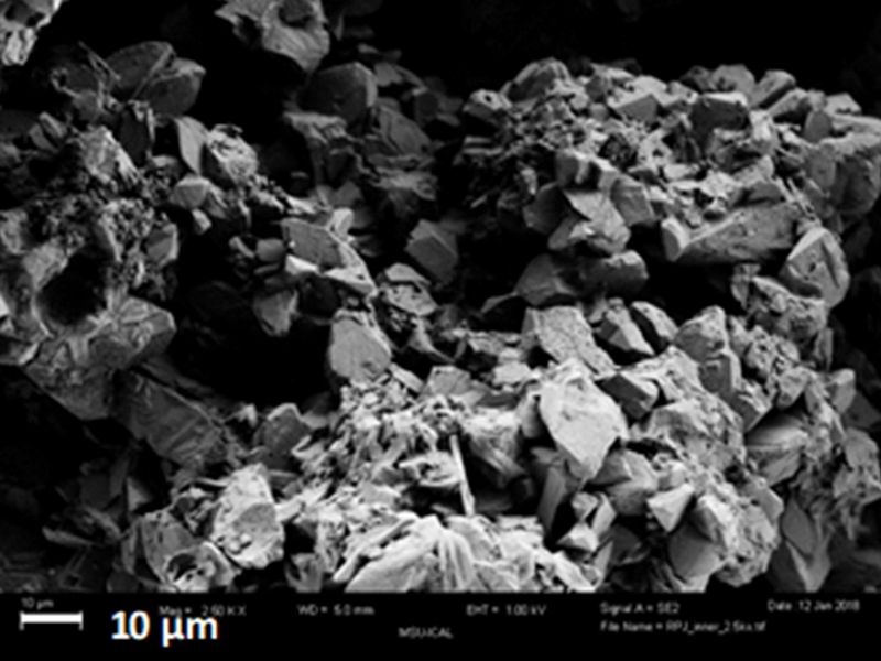 FE-SEM image of the mineral scale