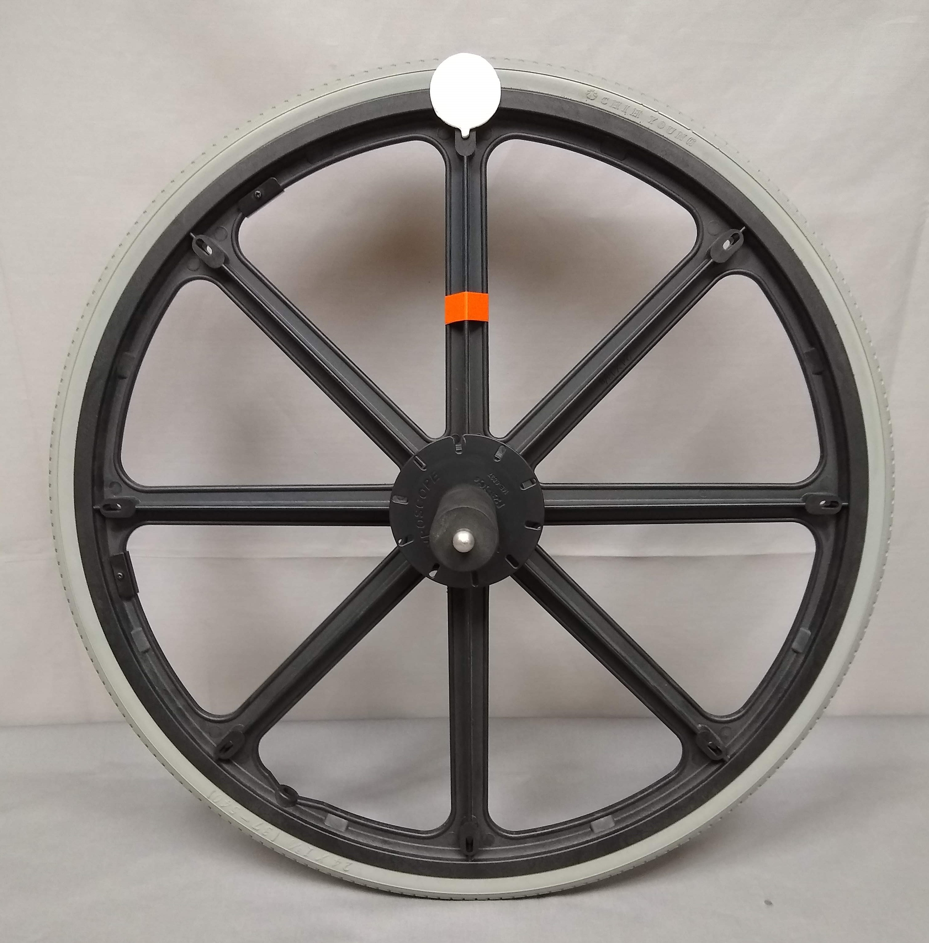 Handheld rotational wheel. 