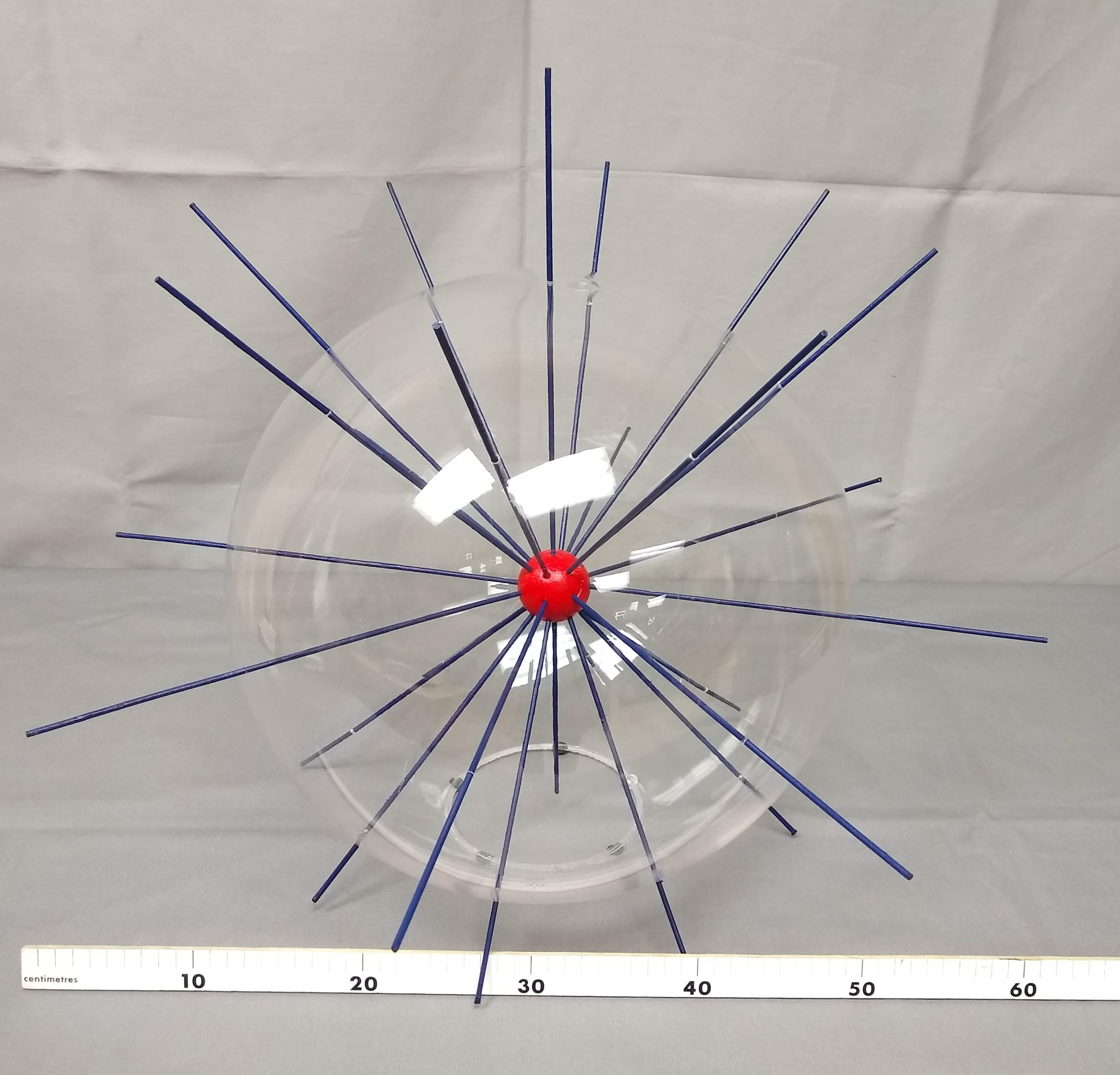 Point charge field line demonstration and/or Gaussian Sphere